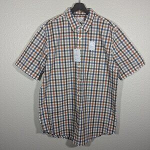 NWT Croft & Barrow Men's Short Sleeve Button Up Shirt - L Tall